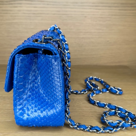 Classic Python Rectangular Mini Flap Bag - Picture 2 of 6